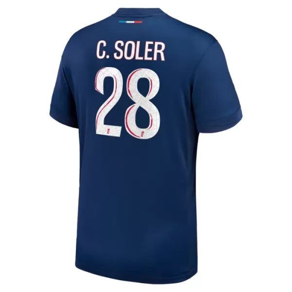 Günstige Paris Saint-Germain Carlos Soler 28 Herrentrikot Heim 2024/25 Kurzarm