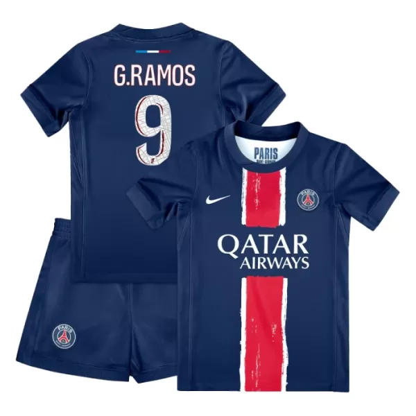 Günstige Paris Saint-Germain Goncalo Ramos 9 Kindertrikot Heim 2024/25 Kurzarm