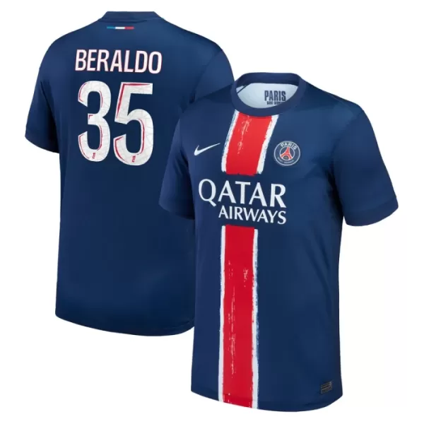 Günstige Paris Saint-Germain Lucas Beraldo 35 Herrentrikot Heim 2024/25 Kurzarm