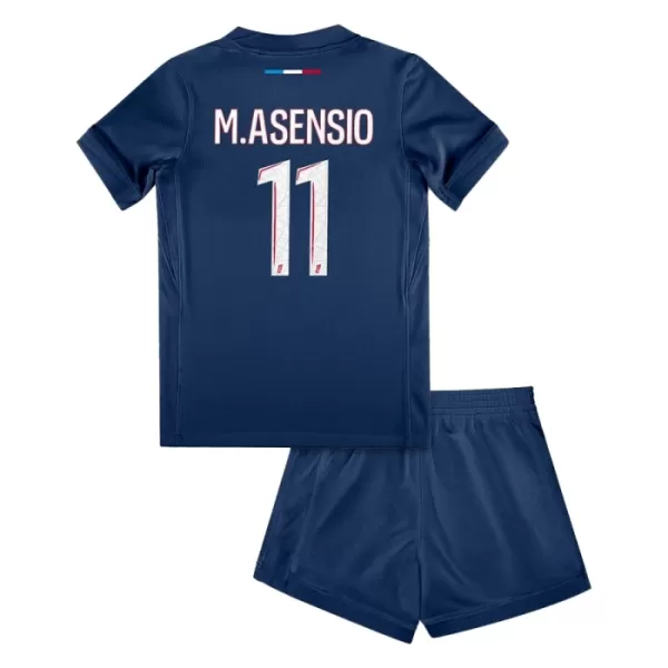 Günstige Paris Saint-Germain Marco Asensio 11 Kindertrikot Heim 2024/25 Kurzarm