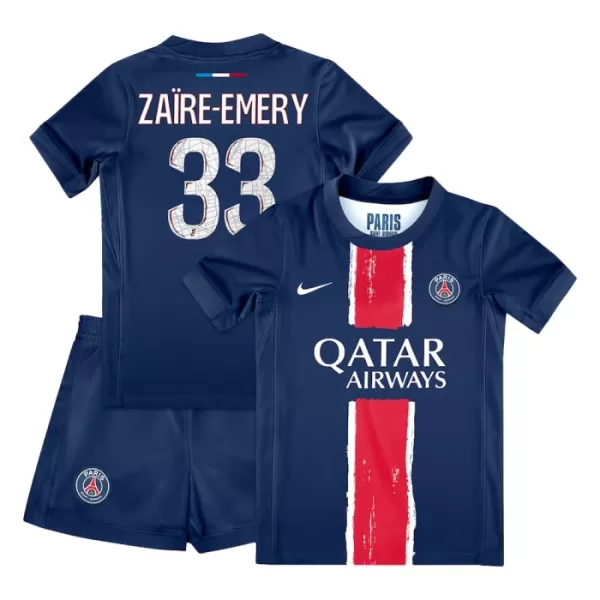 Günstige Paris Saint-Germain Zaire Emery 33 Kindertrikot Heim 2024/25 Kurzarm