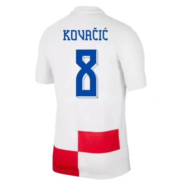 Günstige Kroatien Kovacic 8 Kindertrikot Heim EURO 2024 Kurzarm
