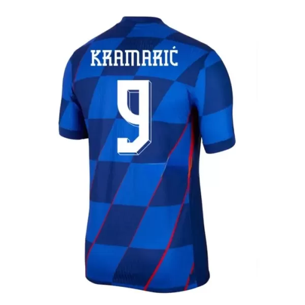 Günstige Kroatien Kramaric 9 Herrentrikot Auswärts EURO 2024 Kurzarm