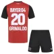 Günstige Bayer 04 Leverkusen Alejandro Grimaldo 20 Kindertrikot Heim 2024/25 Kurzarm
