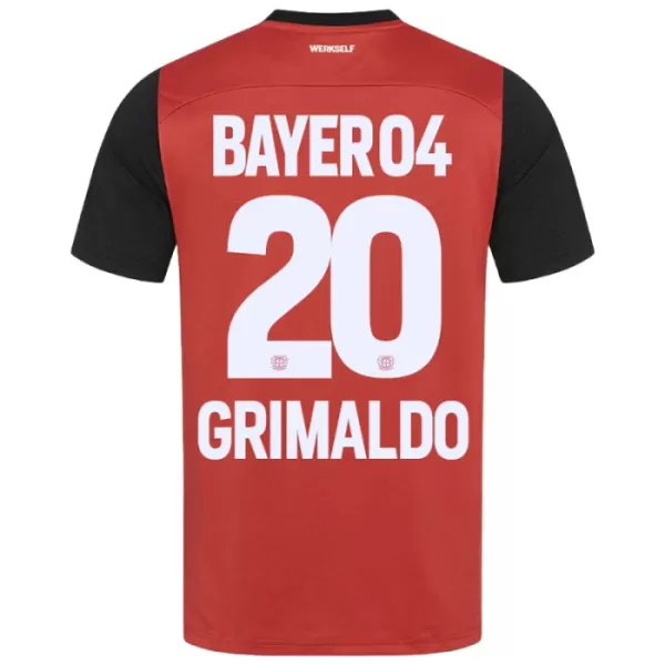 Günstige Bayer 04 Leverkusen Alejandro Grimaldo 20 Kindertrikot Heim 2024/25 Kurzarm