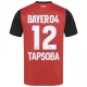 Günstige Bayer 04 Leverkusen Edmond Tapsoba 12 Herrentrikot Heim 2024/25 Kurzarm