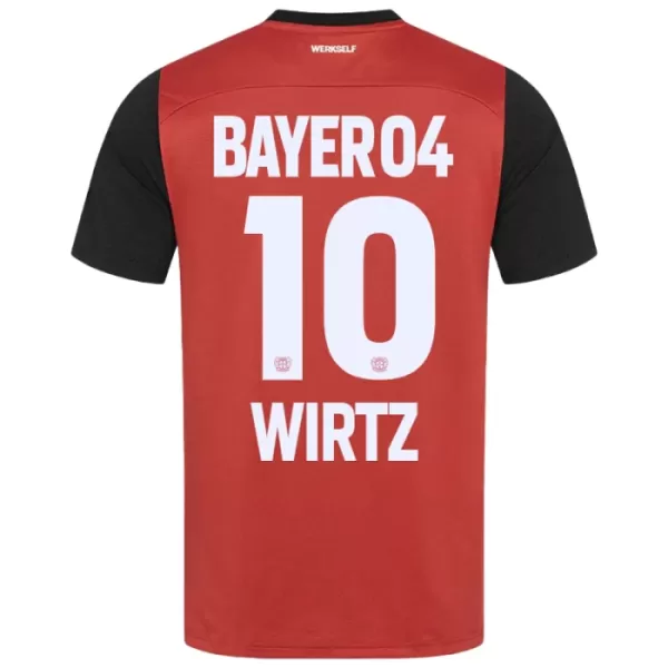Günstige Bayer 04 Leverkusen Florian Wirtz 10 Herrentrikot Heim 2024/25 Kurzarm