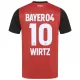 Günstige Bayer 04 Leverkusen Florian Wirtz 10 Herrentrikot Heim 2024/25 Kurzarm