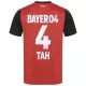 Günstige Bayer 04 Leverkusen Jonathan Tah 4 Herrentrikot Heim 2024/25 Kurzarm