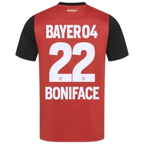 Günstige Bayer 04 Leverkusen Victor Boniface 22 Herrentrikot Heim 2024/25 Kurzarm