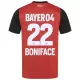 Günstige Bayer 04 Leverkusen Victor Boniface 22 Herrentrikot Heim 2024/25 Kurzarm