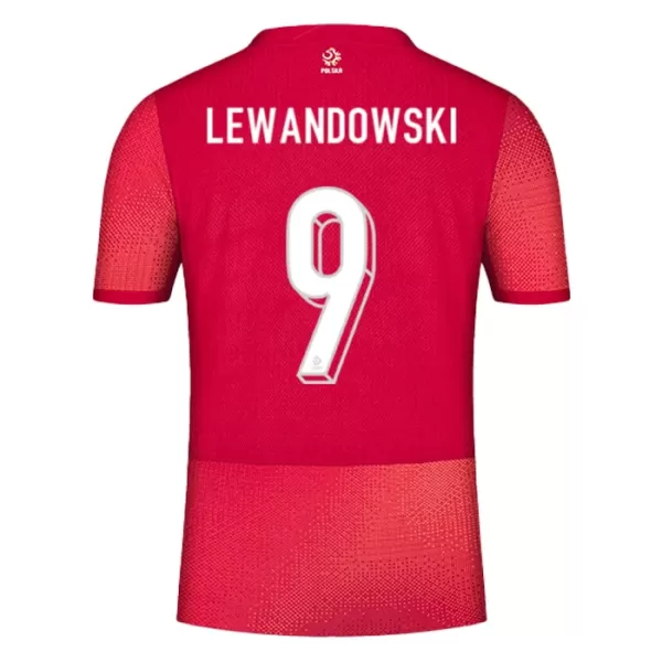 Günstige Polen Lewandowski 9 Herrentrikot Auswärts EURO 2024 Kurzarm
