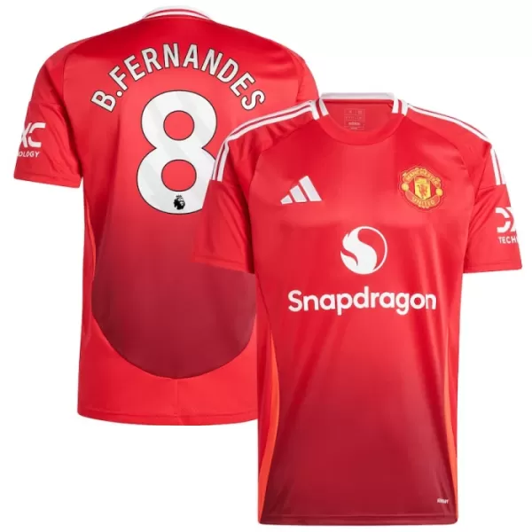 Günstige Manchester United Bruno Fernandes 8 Herrentrikot Heim 2024/25 Kurzarm