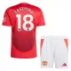 Günstige Manchester United Casemiro 18 Kindertrikot Heim 2024/25 Kurzarm