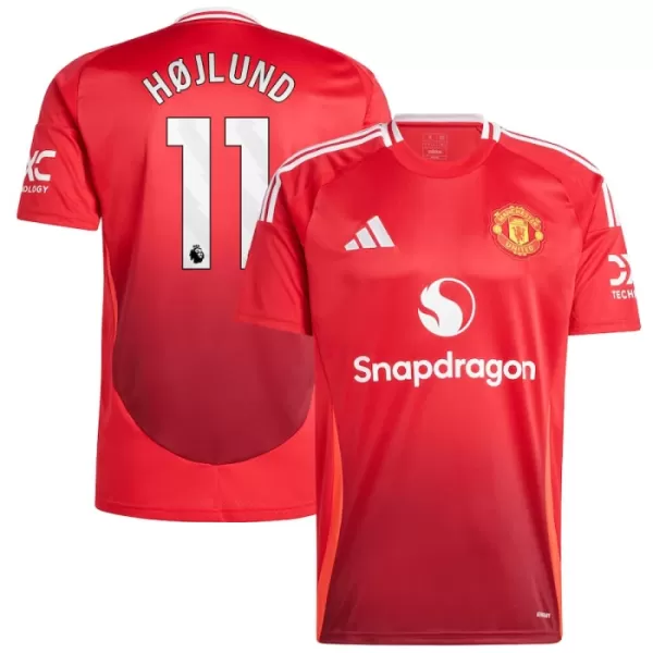 Günstige Manchester United Højlund 11 Herrentrikot Heim 2024/25 Kurzarm