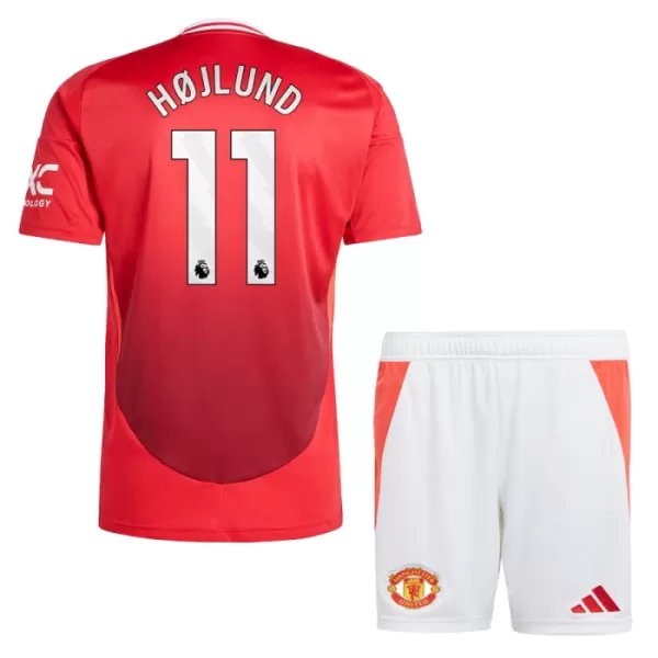 Günstige Manchester United Højlund 11 Kindertrikot Heim 2024/25 Kurzarm