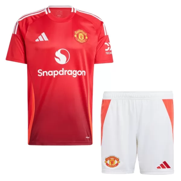 Günstige Manchester United Kindertrikot Heim 2024/25 Kurzarm