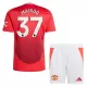 Günstige Manchester United Mainoo 37 Kindertrikot Heim 2024/25 Kurzarm