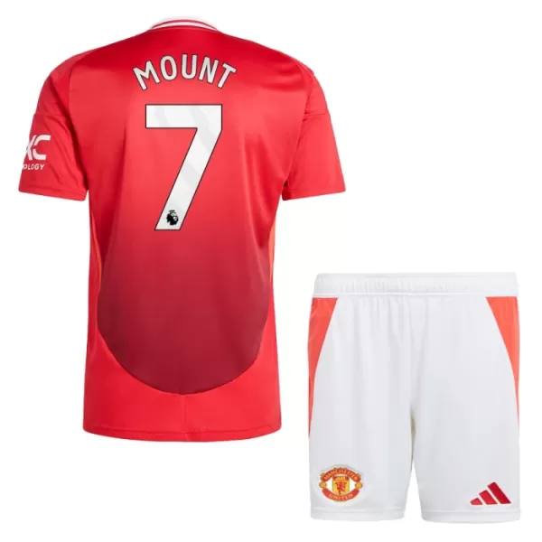 Günstige Manchester United Mount 7 Kindertrikot Heim 2024/25 Kurzarm