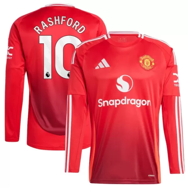 Günstige Manchester United Rashford 10 Herrentrikot Heim 2024/25 Langarm