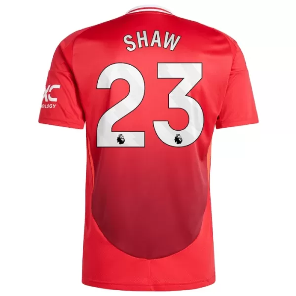 Günstige Manchester United Shaw 23 Herrentrikot Heim 2024/25 Kurzarm