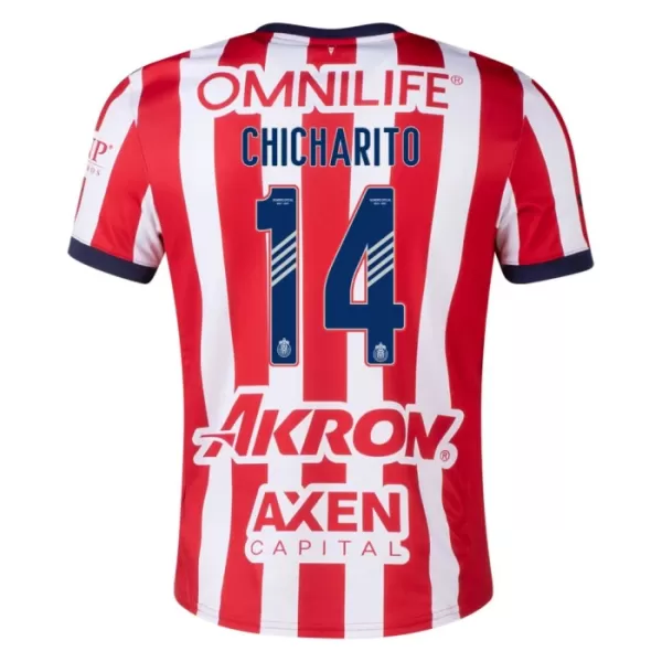 Günstige CD Guadalajara Chicharito 14 Herrentrikot Heim 2024/25 Kurzarm