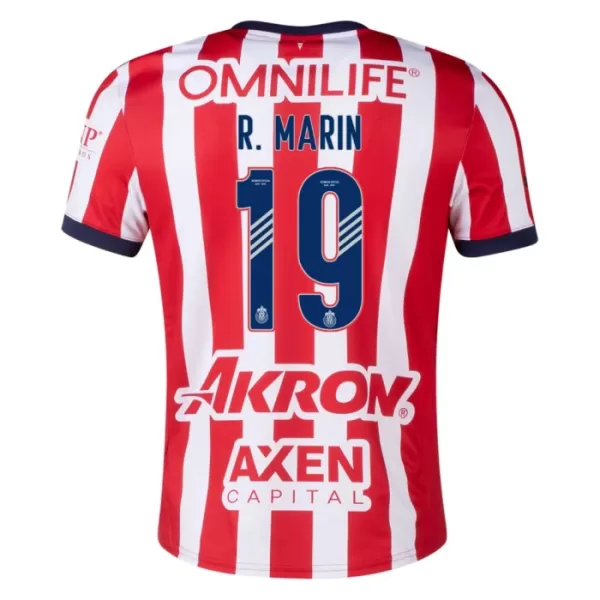 Günstige CD Guadalajara R.Marin 19 Herrentrikot Heim 2024/25 Kurzarm