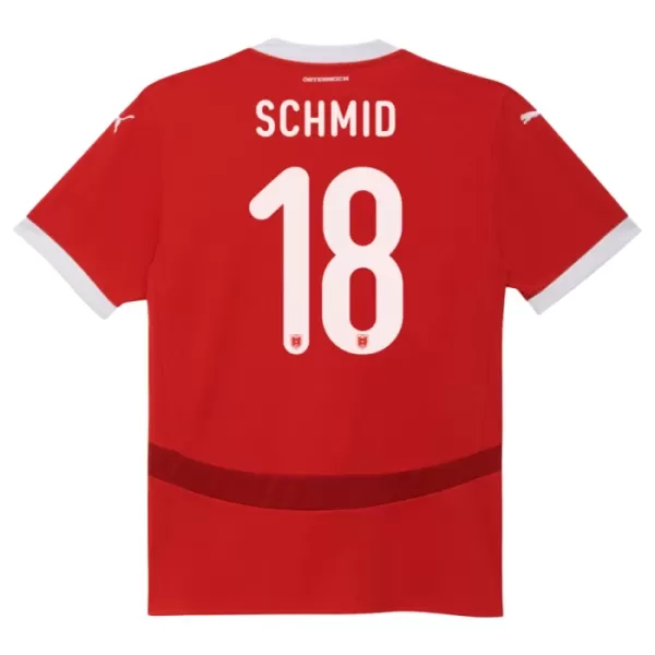 Günstige Österreich Romano Schmid 18 Herrentrikot Heim EURO 2024 Kurzarm