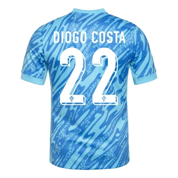 Günstige Portugal Diogo Costa 22 Torwart Herrentrikot EURO 2024 Kurzarm Blaue