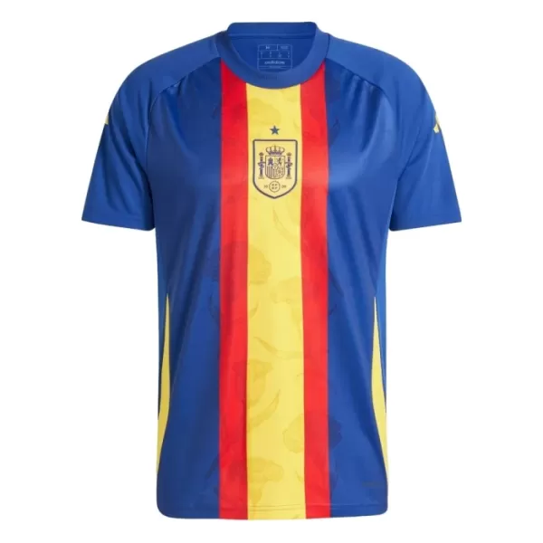 Günstige Spanien Pre-Match Herrentrikot EURO 2024 Kurzarm