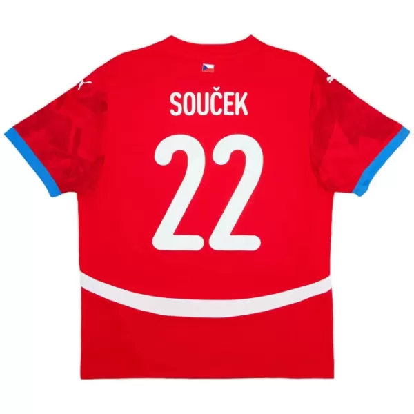 Günstige Tschechische Republik Soucek 22 Herrentrikot Heim EURO 2024 Kurzarm