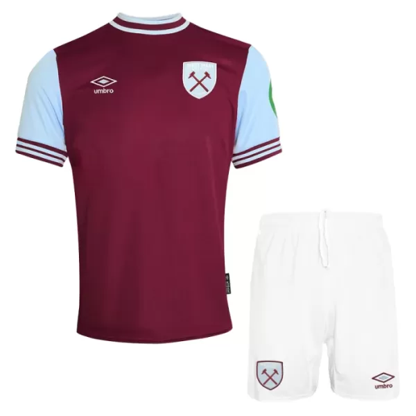 Günstige West Ham United Kindertrikot Heim 2024/25 Kurzarm