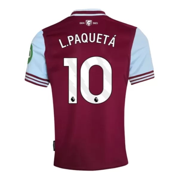 Günstige West Ham United L. Paqueta 10 Herrentrikot Heim 2024/25 Kurzarm