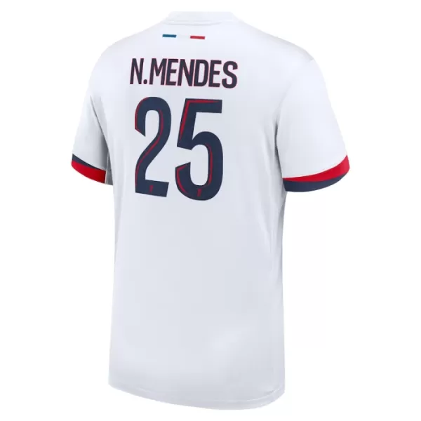 Günstige Paris Saint-Germain Nuno Mendes 25 Herrentrikot Auswärts 2024/25 Kurzarm