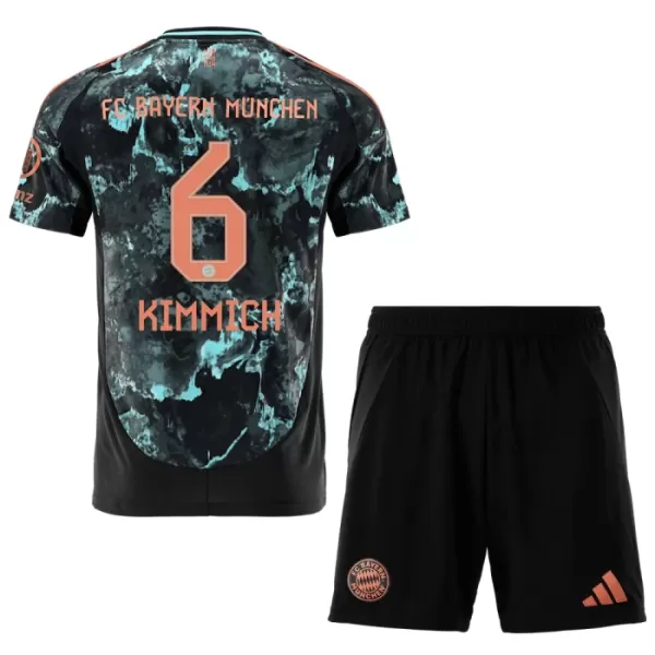 Günstige FC Bayern München Kimmich 6 Kindertrikot Auswärts 2024/25 Kurzarm