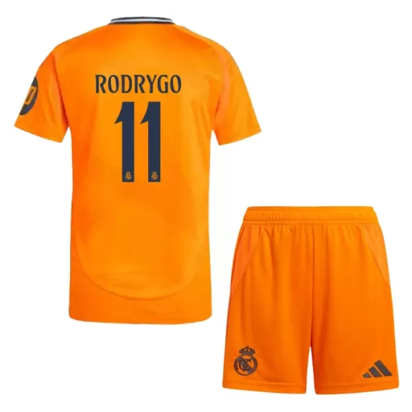 Günstige Real Madrid Rodrygo 11 Kindertrikot Auswärts 2024/25 Kurzarm