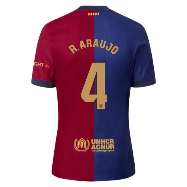 Günstige FC Barcelona R. Araujo 4 Herrentrikot Heim 2024/25 Kurzarm