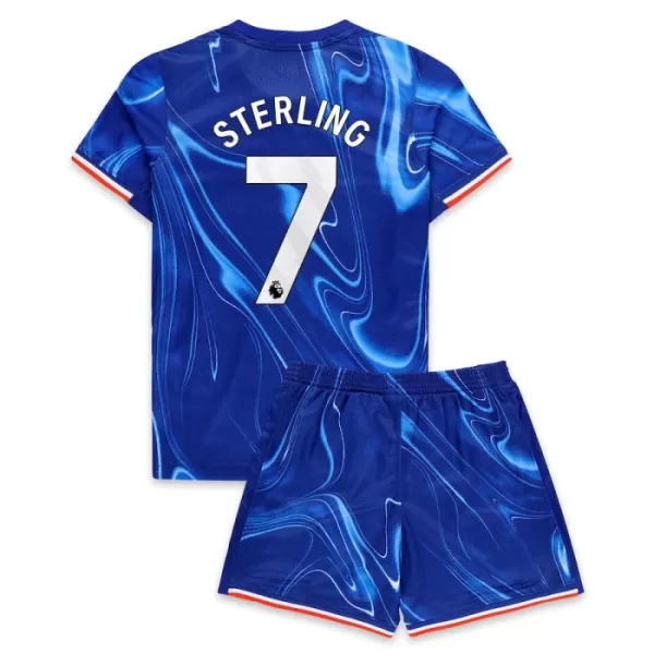 Günstige Chelsea Sterling 7 Kindertrikot Heim 2024/25 Kurzarm