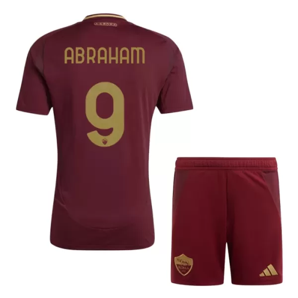 Günstige AS Rom Abraham 9 Kindertrikot Heim 2024/25 Kurzarm