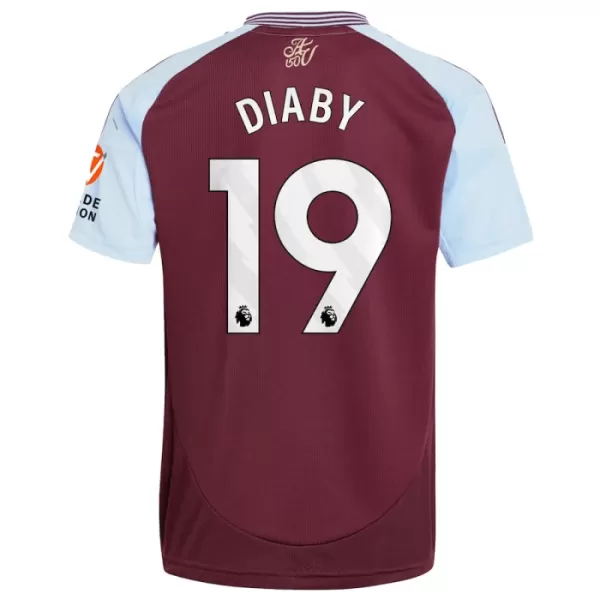 Günstige Aston Villa Diaby 19 Herrentrikot Heim 2024/25 Kurzarm