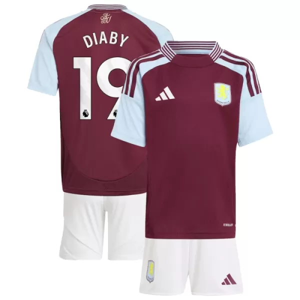 Günstige Aston Villa Diaby 19 Kindertrikot Heim 2024/25 Kurzarm