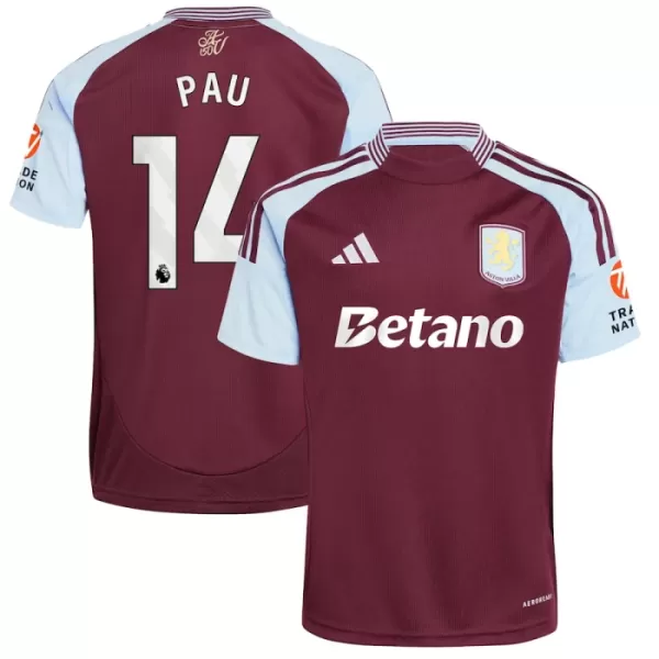 Günstige Aston Villa Pau 14 Herrentrikot Heim 2024/25 Kurzarm