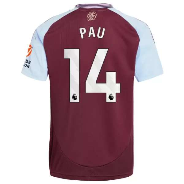 Günstige Aston Villa Pau 14 Herrentrikot Heim 2024/25 Kurzarm