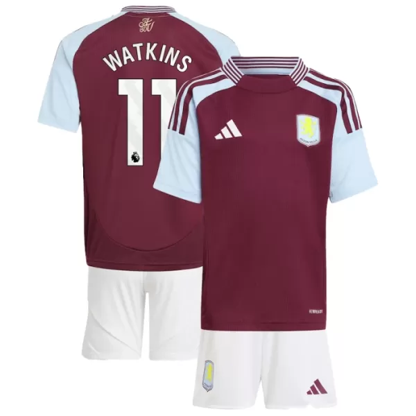 Günstige Aston Villa Watkins 11 Kindertrikot Heim 2024/25 Kurzarm