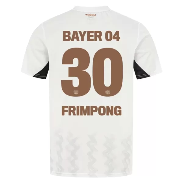 Günstige Bayer 04 Leverkusen Jeremie Frimpong 30 Herrentrikot Auswärts 2024/25 Kurzarm