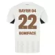 Günstige Bayer 04 Leverkusen Victor Boniface 22 Herrentrikot Auswärts 2024/25 Kurzarm