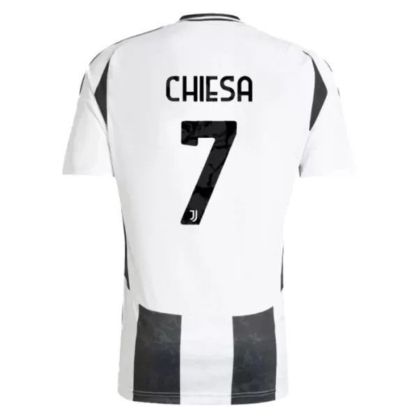 Günstige Juventus Turin Chiesa 7 Herrentrikot Heim 2024/25 Kurzarm