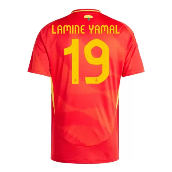 Günstige Spanien Lamine Yamal 19 Kindertrikot Heim EURO 2024 Kurzarm