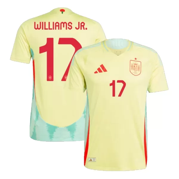 Günstige Spanien Williams JR 17 Herrentrikot Auswärts EURO 2024 Kurzarm