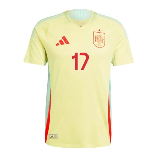 Günstige Spanien Williams JR 17 Herrentrikot Auswärts EURO 2024 Kurzarm